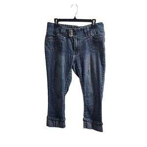 Angels Vintage y2k Crop Jean Capris Size 10 Stretchy Mid Rise